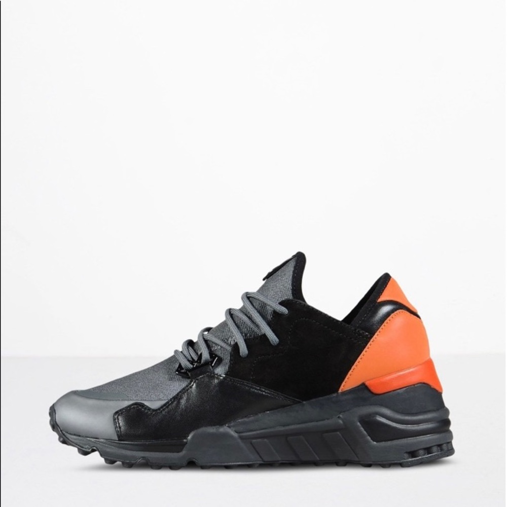 Adidas Y-3 Wedge Sock Run Black/Orange Sneakers 7